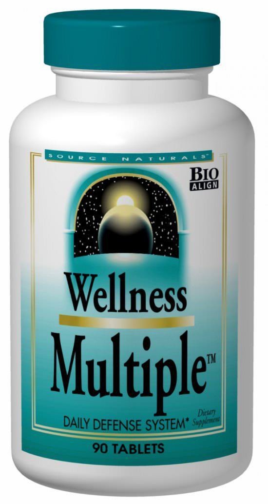 SOURCE NATURALS Wellness Multiple Tablet 120 Count 120 Tablets