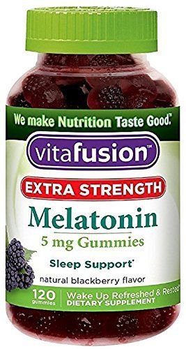 Vitafusion Extra Strength Melatonin 5mg 120 Gummies (Pack of 4)