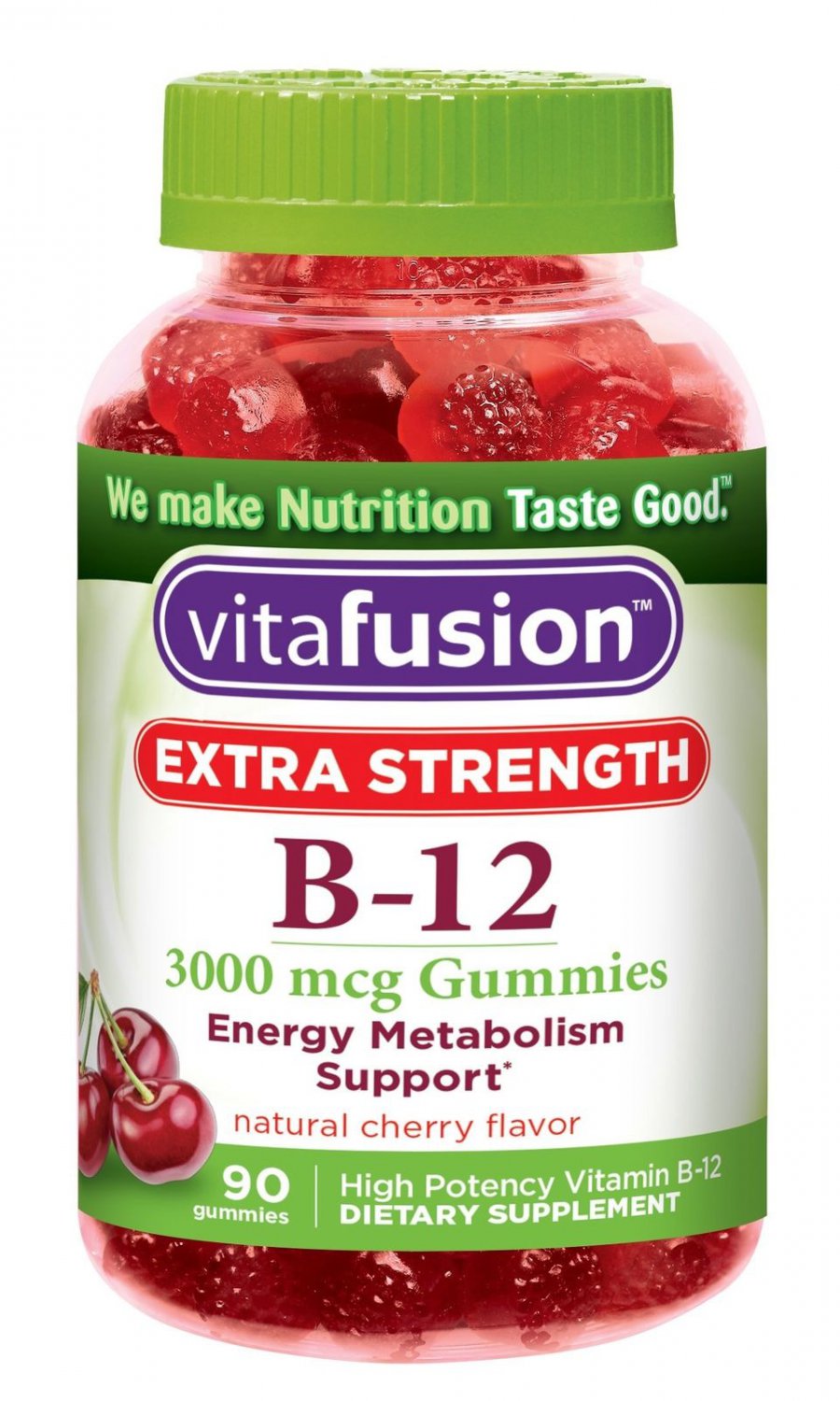 Vitafusion Extra Strength B12 Gummies 90 Count (Packaging May Vary) 1 Pack