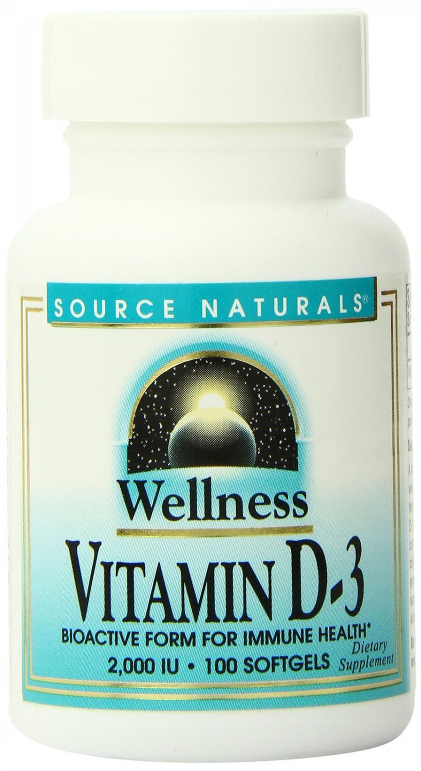 Source Naturals Wellness Vitamin D-3 Bioactive Form for Immune 100 Softgels
