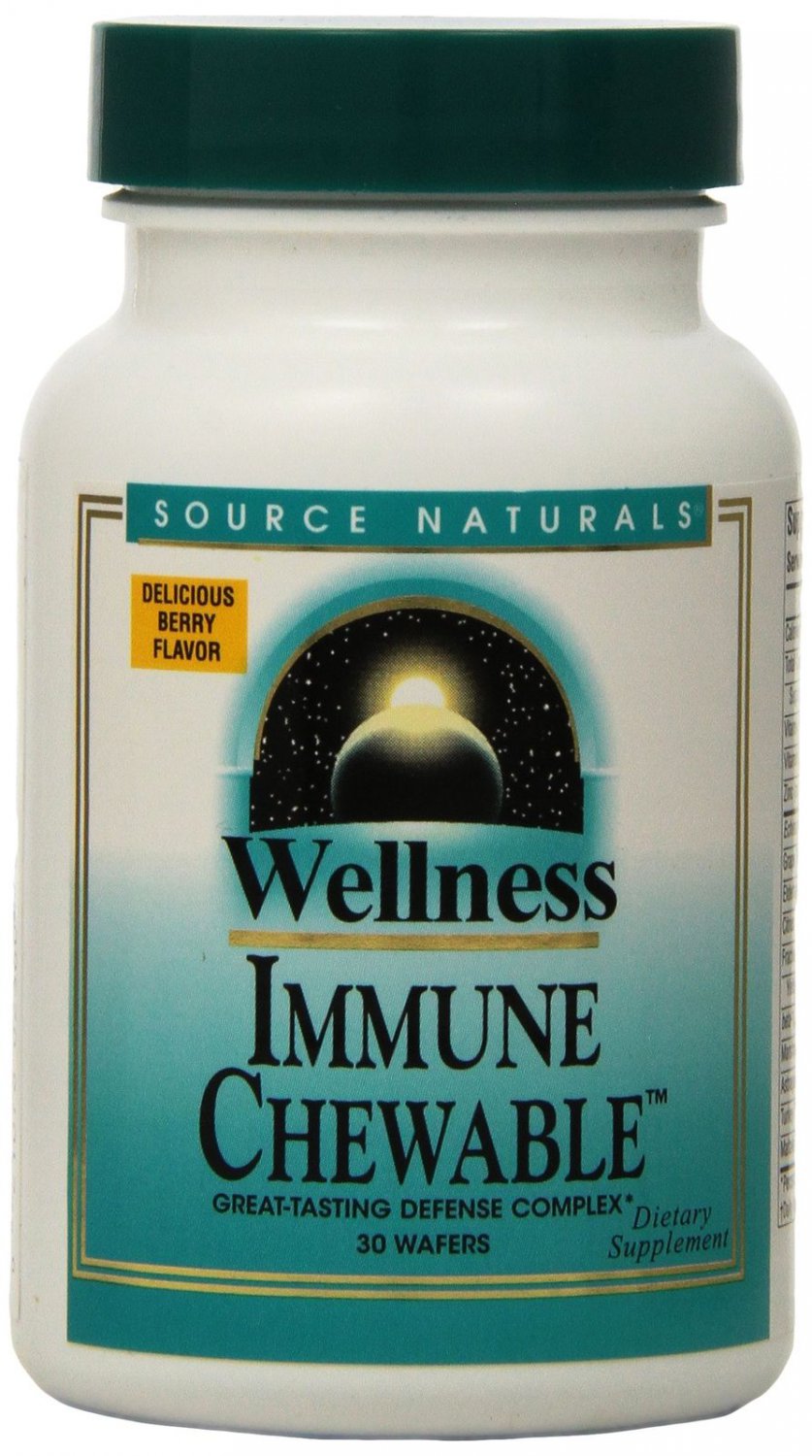 Source Naturals Wellness Immune Chewable Defense Complex 30 Wafers (2 Pack)