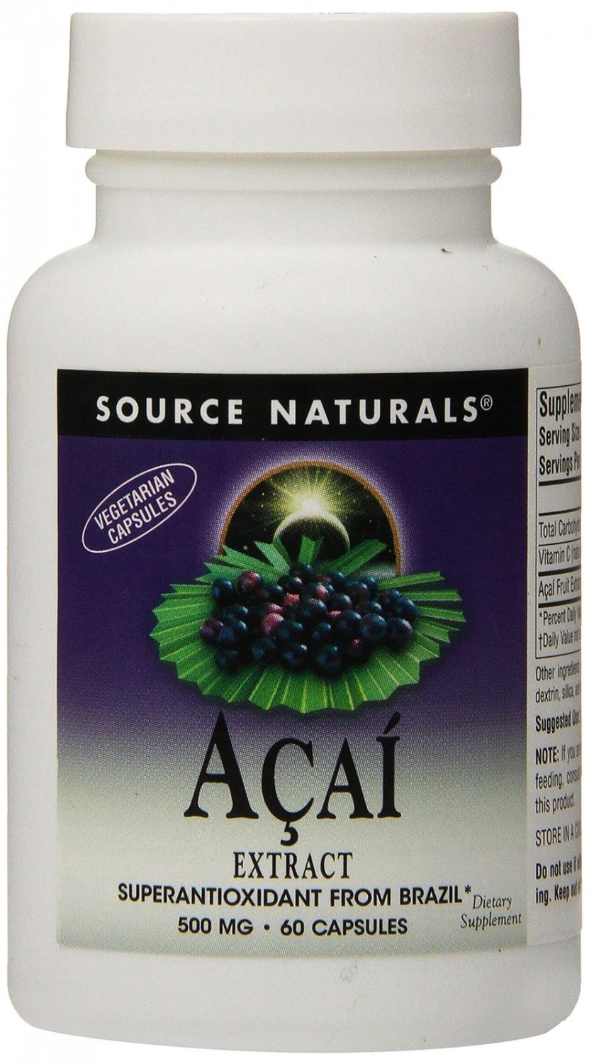 Source Naturals Acai Extract Superantioxidant from Brazil 60 Capsules