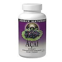 Acai Extract 500mg 240 Caps by Source Naturals (Pack of 2)