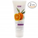 Now Foods Vitamin C & Oryza Sativa Gentle Scrub - 4 fl. oz. 2 Pack