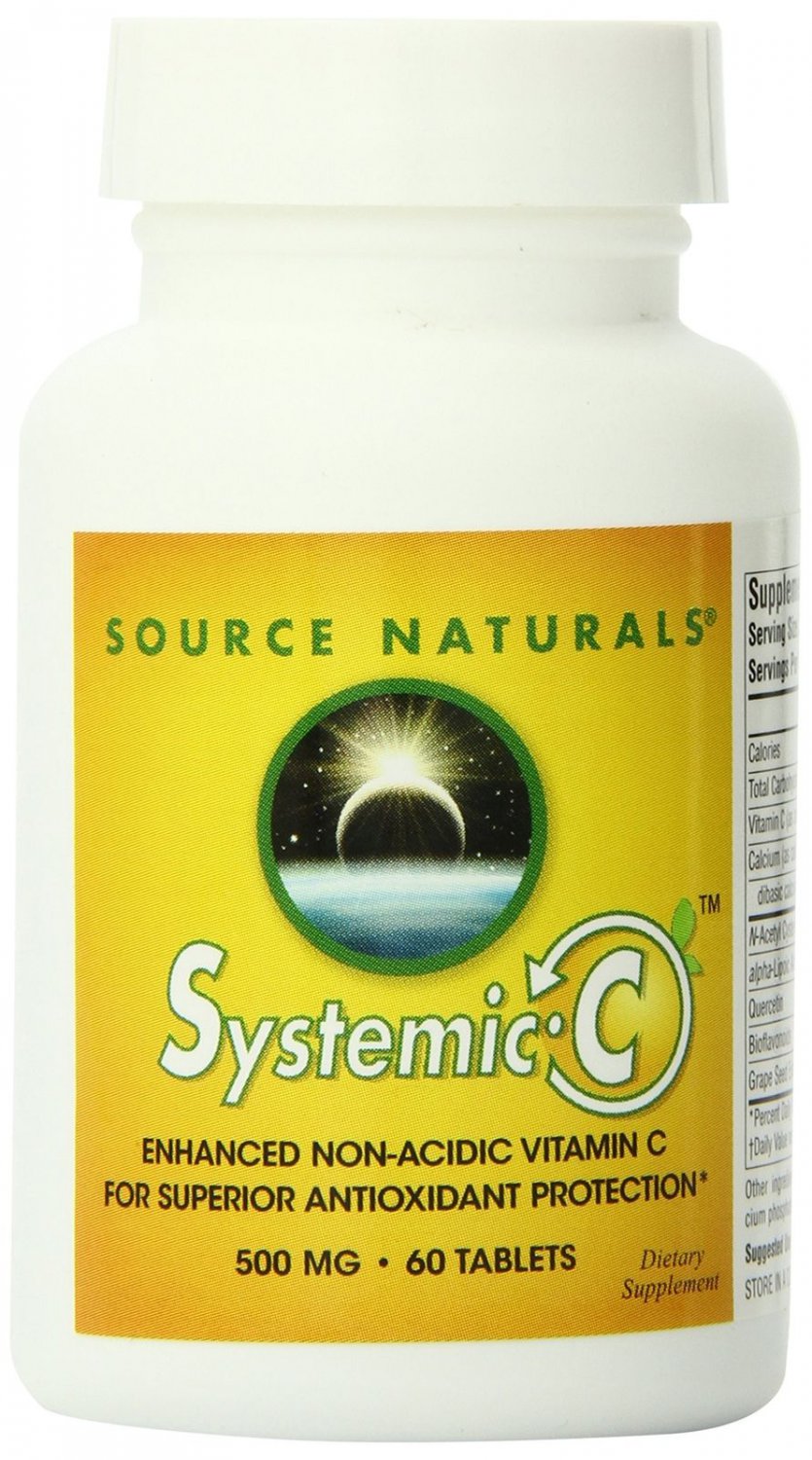 Source Naturals Systemic C&acirc;�&cent; 500mg 60 tablet pack of 2