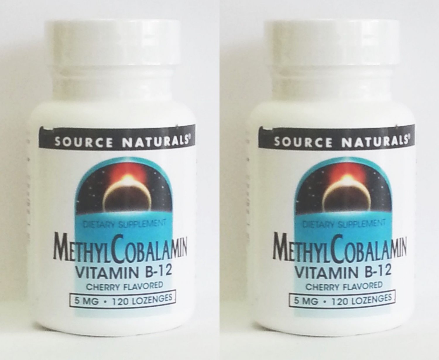 MethylCobalamin Cherry 5 mg 120 Tabs by Source Naturals (Pack of 2)