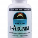 Source Naturals L-Arginine 1000mg 100 Tablets (Pack of 2)