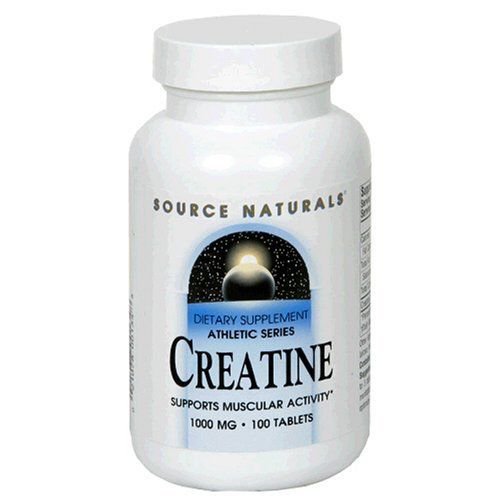 Source Naturals Creatine 1000mg 100 Tablets (Pack of 2)
