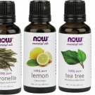Now Foods Mighty Mosquito Repellent Essential Oil Kit | Lemon Citronella Tea ...