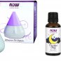 Now Foods Ultrasonic Oil Diffuser + 2 Popular Blend Oils (Peaceful Sleep and ...