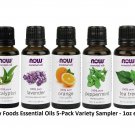 Now Foods Essential Oils Variety Pack ( 5 Bottles 1oz Each )