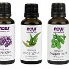 3-Pack Variety of NOW Essential Oils: Pure & Natural Blend - Lavender Eucalyp...