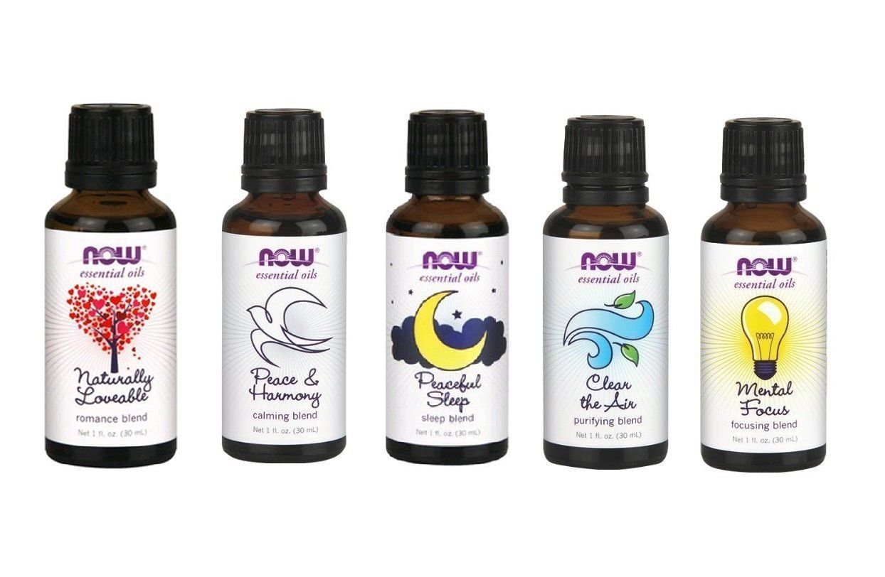 Now Essential Oils Blend Pack - Purifying Sleep Calming Focusing and Romance