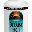 Source Naturals Betaine HCl 650mg 180 Tablets (Pack of 2)