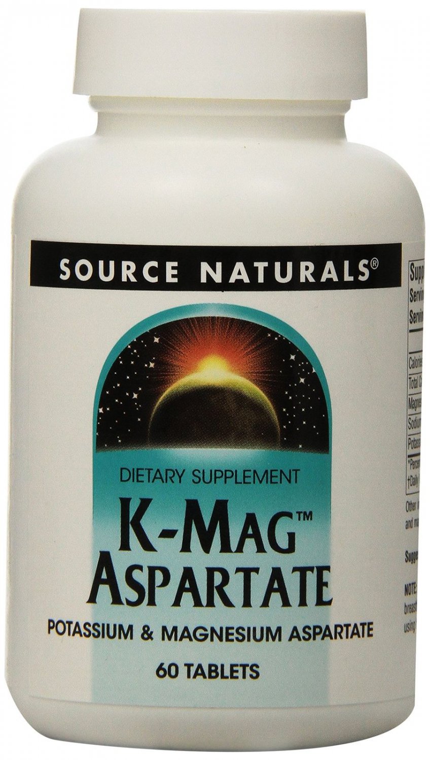 Source Naturals K-Mag Aspartate&acirc;�&cent; Potassium/Mag 99/75mg 60 tablet pack of 2