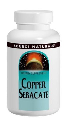 Source Naturals Copper Sebacate 22mg 60 Tablets (Pack of 2)