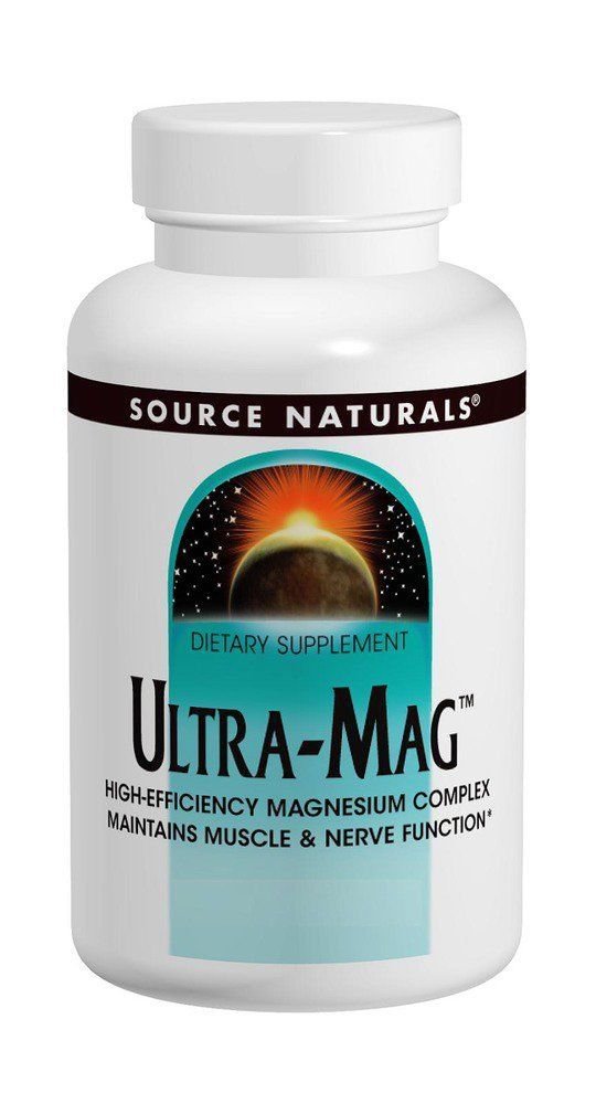 Ultra-Mag Hi Efficiency Magnesium Source Naturals Inc. 240 Tabs