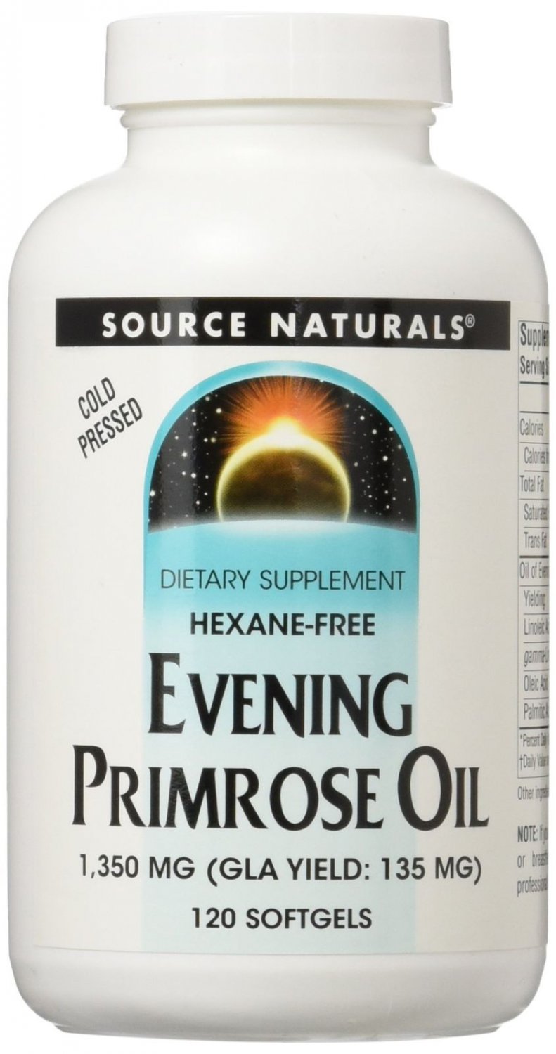 Source Naturals Evening Primrose Oil Hexane-Free & Cold Pressed - 120 Softgels