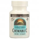 Source Naturals Chewable C Acerola Cherry Tablets 500mg 10 Count
