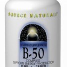 Source Naturals Vitamin B-50 Complex 50mg Supports Energy Production - 100 Tab