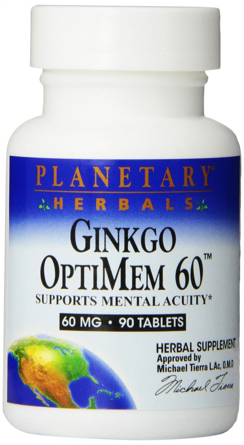 Planetary Herbals Ginkgo Optimem 60 Tablets 90 Count
