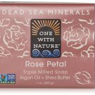 One With Nature Dead Sea Mineral Rose Petal Soap 7 oz
