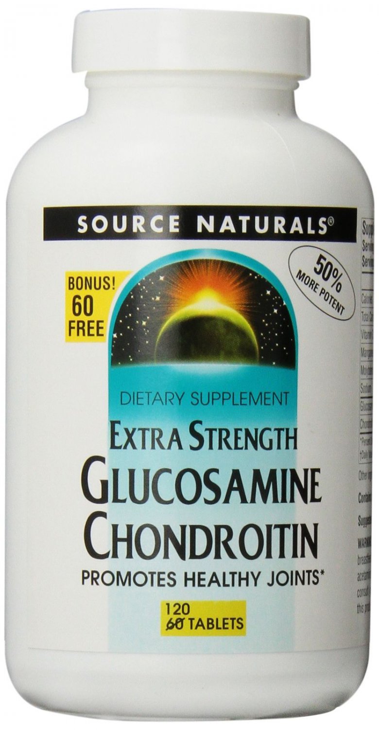 Source Naturals Extra Strength Glucosamine/Chondroitin Tablets 60+60  Tablets