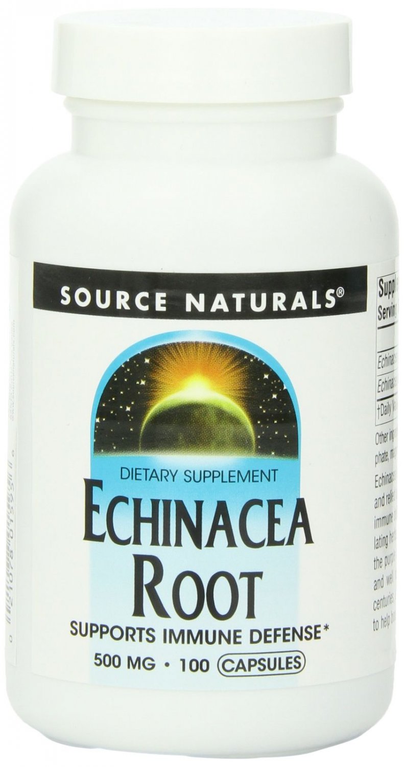 Source Naturals Echinacea Root 500mg 100 Capsules