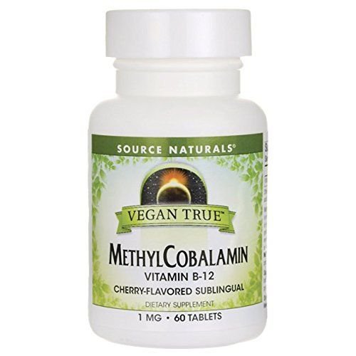 SOURCE NATURALS Vegan True Methyl Cobalamin 1 Mg Cherry Lozenge 60 Count