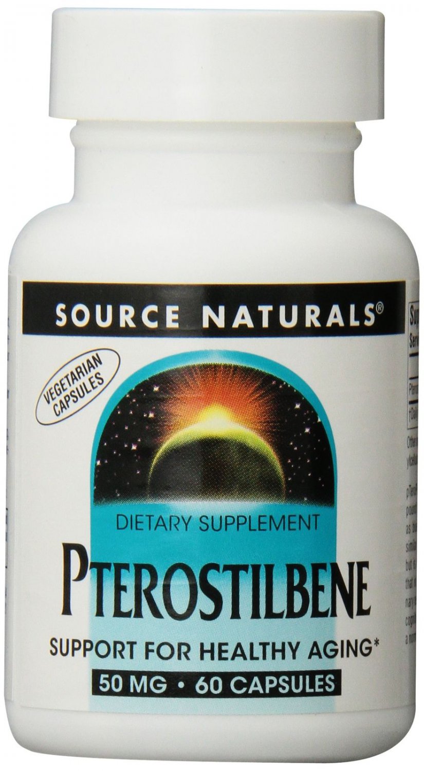 Source Naturals Pterostilbene Support for Healthy Aging 60 Vegetarian Caps
