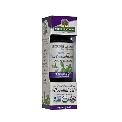 Nature's Answer 100% Pure Organic Essential Oil Blend 0.5Ounce Tea Tree/Speamint