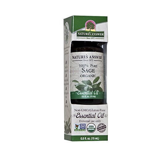 Nature's Answer 100% Pure Organic Essential Oil 0.5-Ounce Sage