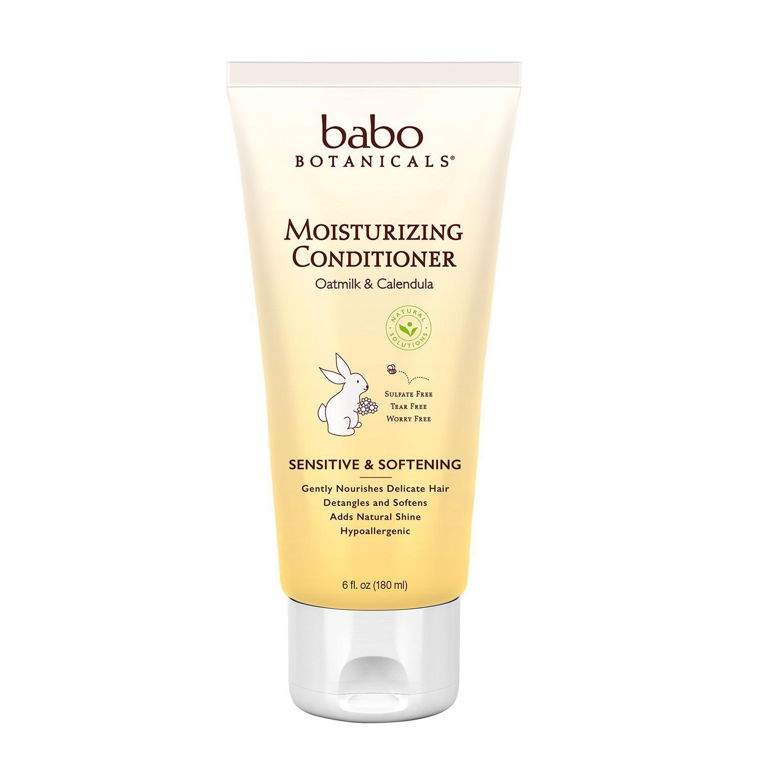 Babo Botanicals Moisturizing Baby Conditioner - sensitive & soft 8oz 6 Ounce