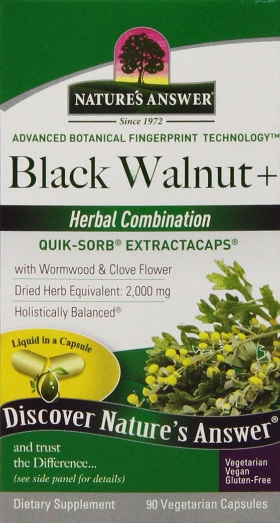 Nature's Answer Black Walnut and Wormwood Extract Capsules 90 Count