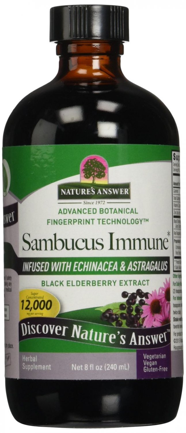 Nature's Answer Alcohol-Free Sambucus Immune Support 8 Fluid Ounce 8-Ounce