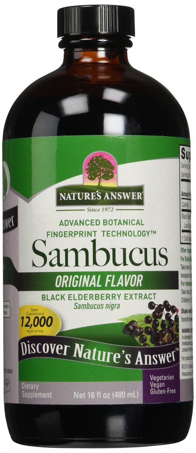 Nature's Answer Alcohol-Free Sambucus Supplement Original 16 Fluid Ounce