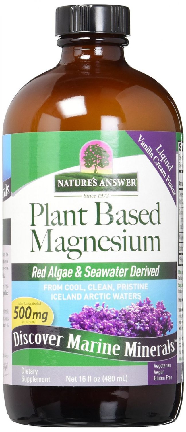 Nature's Answer Plant Based Liquid Magnesium Vanilla Cream 16-Ounce