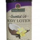 Nature's Answer Essential Oil Body Lotion Coconut Vanilla 16-Ounce