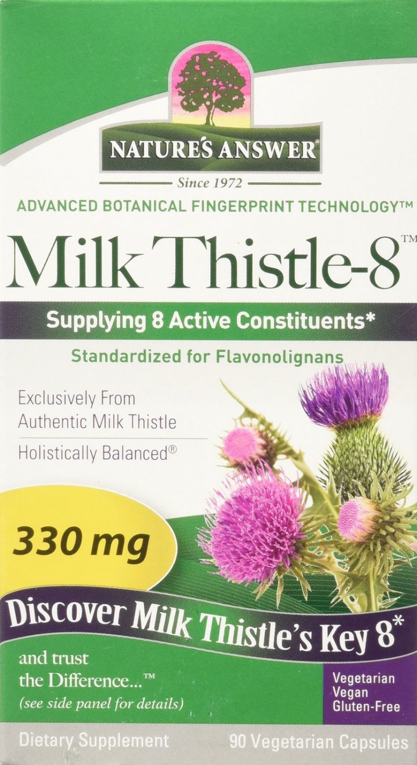 Nature's Answer Milk Thistle Liquid Capsules Veg Capsules 330 Mg 90 Count