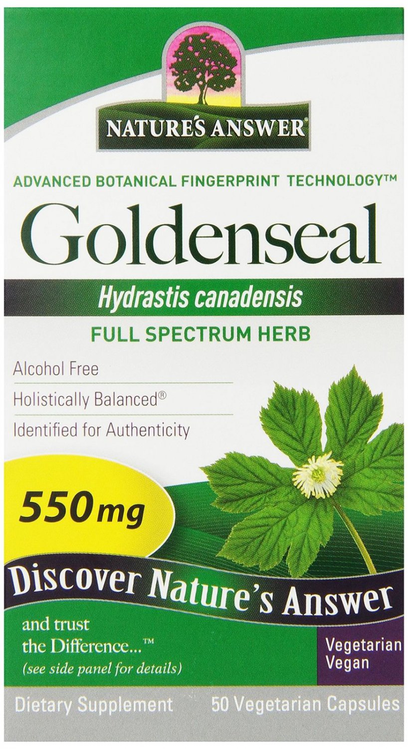 Nature's Answer Goldenseal Root Vegetarian Capsules 50-Count