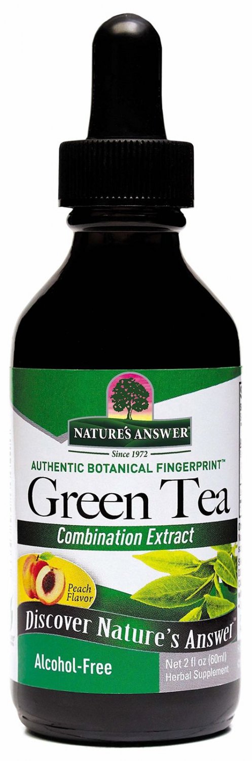 Nature's Answer Alcohol-Free Super Green Tea Peach Flavor 2-Fluid Ounces
