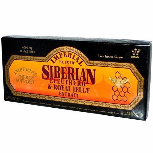 Imperial Elixir Ginseng Siberian Eleuthero Extract w/Royal Jelly Vials 10 Vial