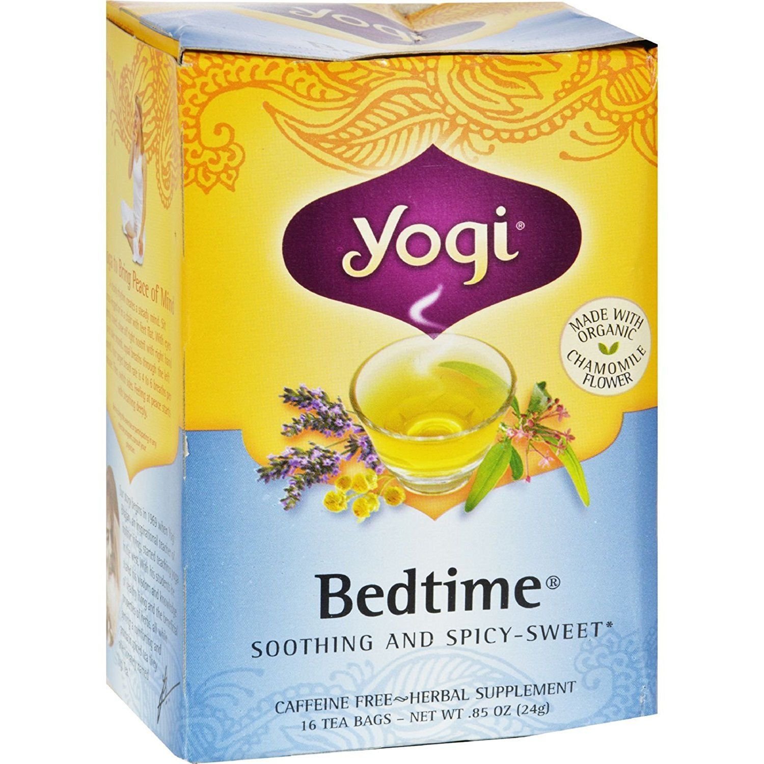 Yogi Bedtime Herbal Tea Caffeine Free Chamomile - 16 Tea Bags