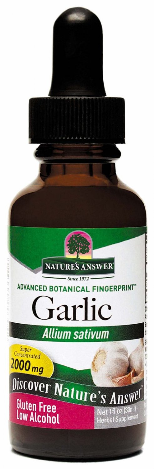 Nature's Answer Garlic Bulb with Organic Alcohol 1-Fluid Ounce