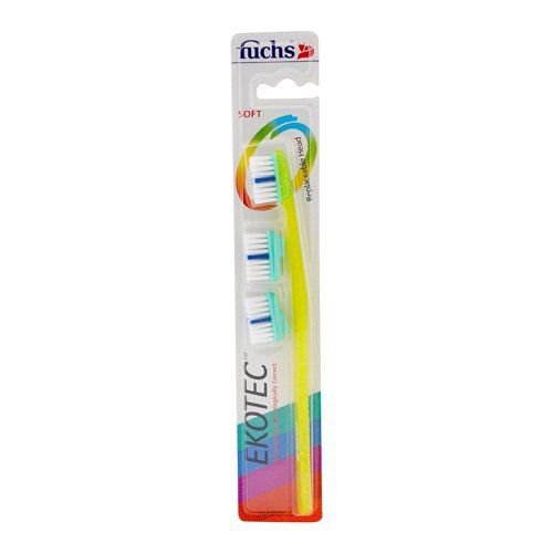 Fuchs Ekotec Soft Replaceable Head Toothbrush Plus Two Replacements