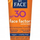 Kiss My Face Face Factor Sunscreen SPF 30 Sunblock for Face and Neck 2 oz