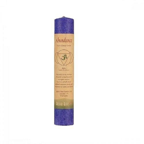 Aloha Bay Chakra Pillar Abundance Candle Indigo
