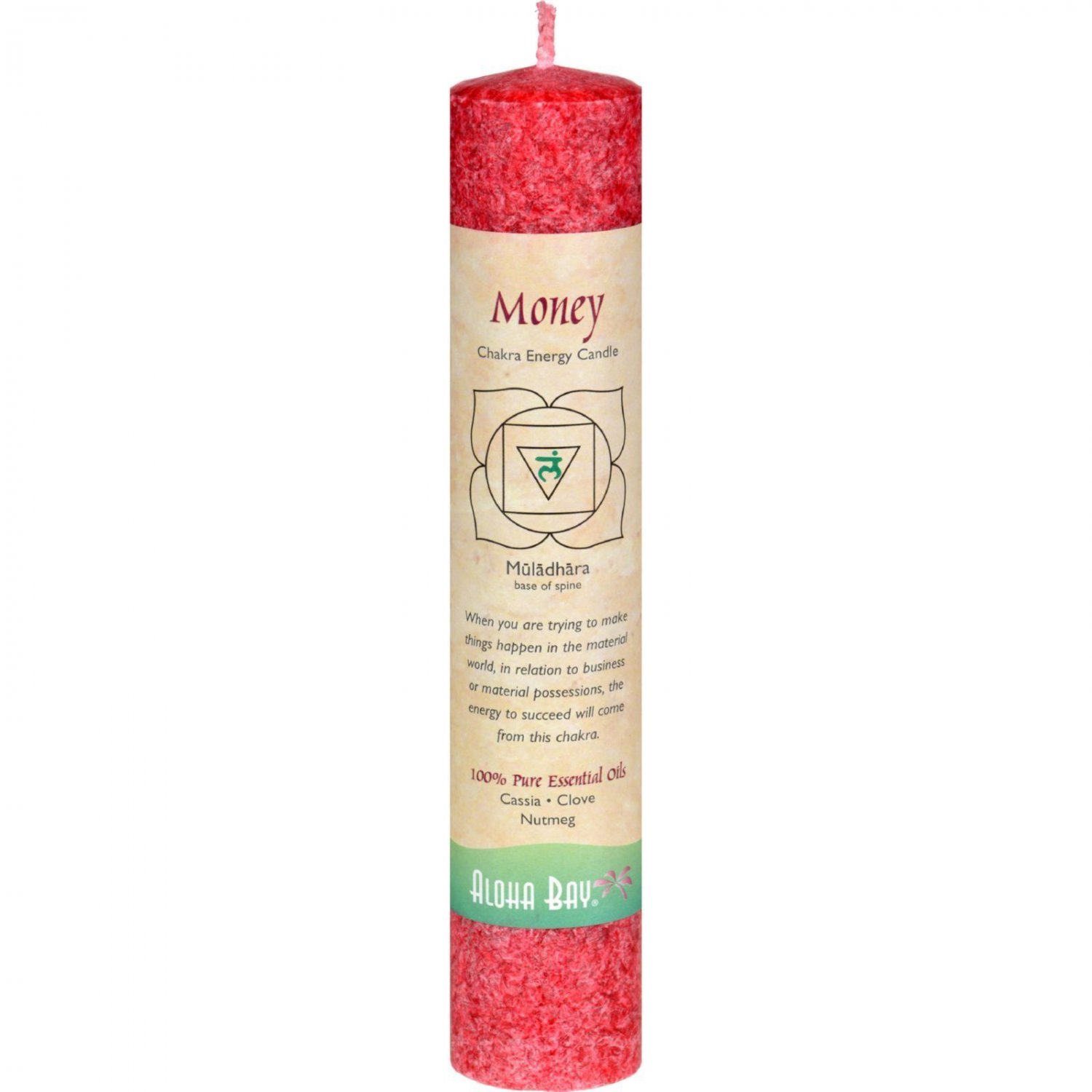 Aloha Bay Chakra Pillar Cndl Red 8 In