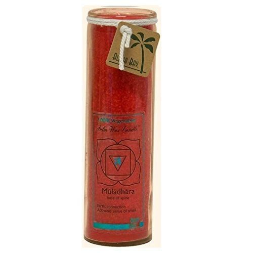 Aloha Bay Unscented Chakra Jar Money Muladhara Candle Red