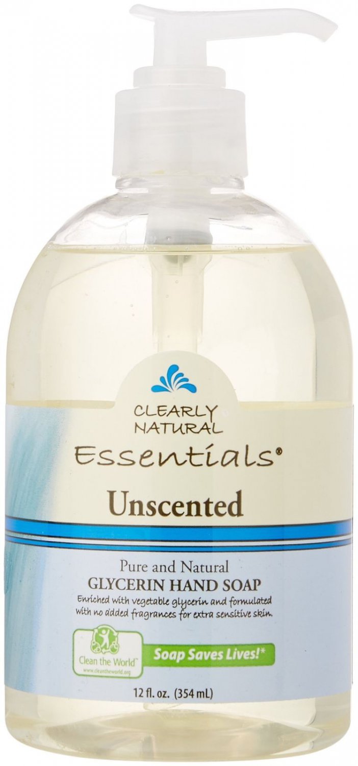CLEARLY NATURAL Hand Soap Liquid Glycol Unscented 12 Ounce 12 oz